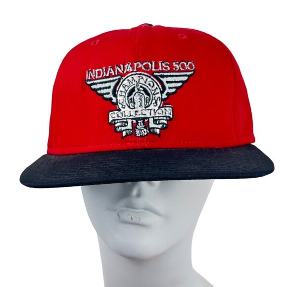 AJ Foyt Signature Snapback Baseball Hat Cap DeLong Red Indianapolis 500 USA - Picture 1 of 16